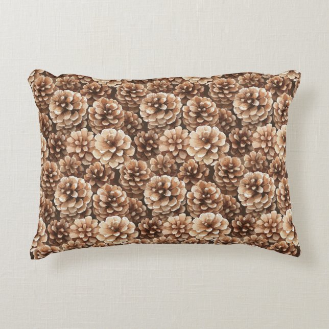 Brown Pine Cones Nature  Accent Pillow (Front)