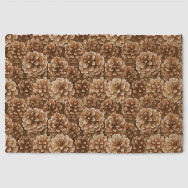 Brown Pine Cones Nature  Fiber Doormat (Front)