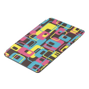 Brown Pink Blue Yellow Retro Squares 60s Shapes Ipad Mini Cover by sunnymars at Zazzle