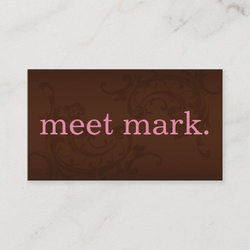 Brown &amp; Pink Business Card