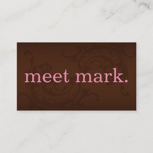 Customizable Brown &amp; Pink Business Card