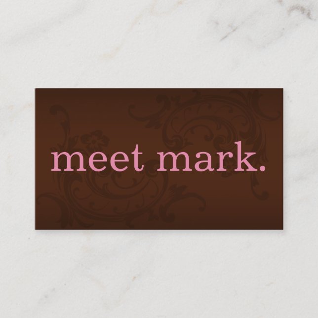 Brown & Pink Business Card (Front)