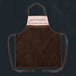 Brown Pink Leather texture simple bakery kitchen Apron<br><div class="desc">Brown Pink Leather texture simple bakery kitchen</div>