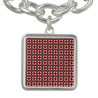 Brown Pink Pattern Bracelet