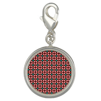 Brown Pink Pattern Charm
