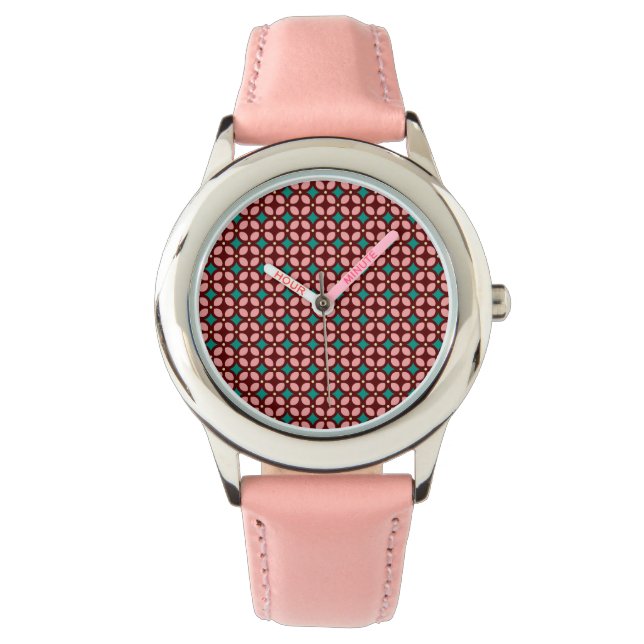 Brown Pink Pattern Watch (Front)
