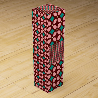 Brown Pink Pattern Wine Box