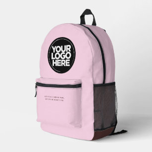 Brown pink   Personalized Corporate Logo and Text Printed Backpack