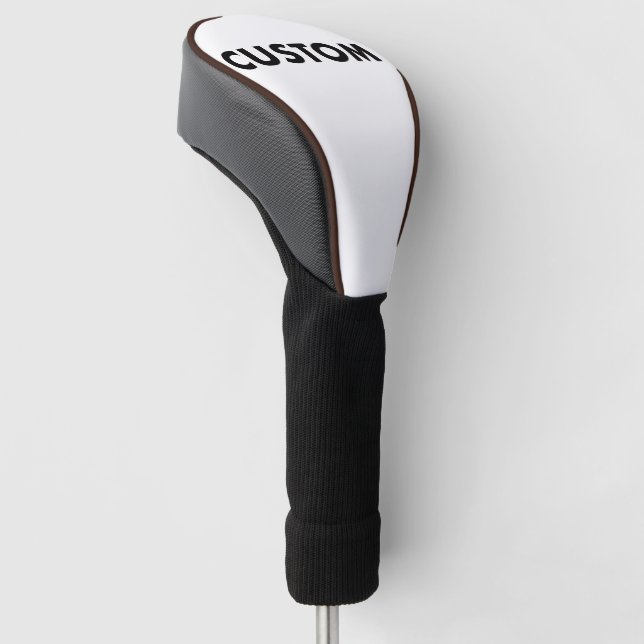 BROWN Piping Custom Golf Driver Headcover Blank (Angled)