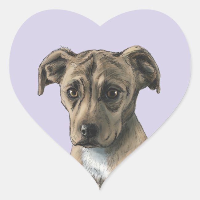 Brown Pit Bull Puppy Drawing