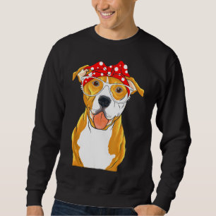 Brown Pitbull Funny Pit Bull Mom Sweatshirt