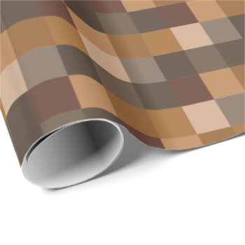 Brown Pixelated Pattern Wrapping Paper by DesignedwithTLC at Zazzle