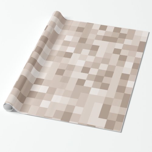 Brown pixels wrapping paper