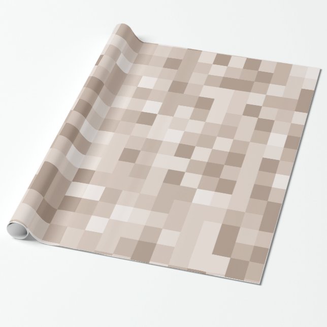 Brown pixels wrapping paper (Unrolled)