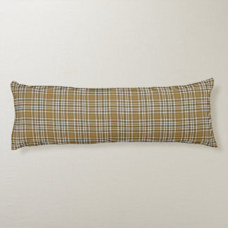 Brown Plaid Bed & Body Pillow