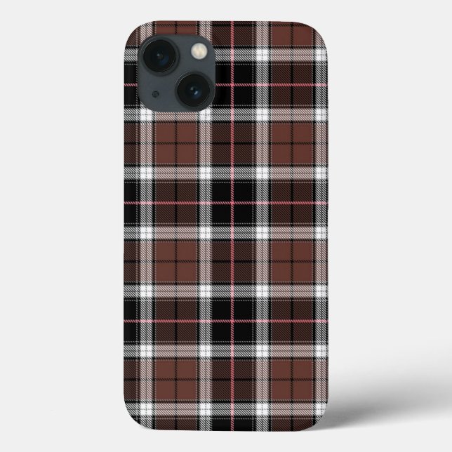 Brown Plaid Case-Mate iPhone Case (Back)