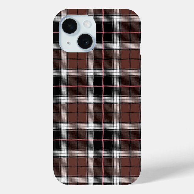 Brown Plaid Case-Mate iPhone Case (Back)