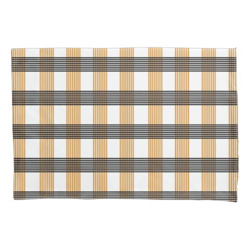 Brown Plaid Check Pattern Pillow Case