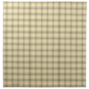 Brown Plaid Cloth Napkin