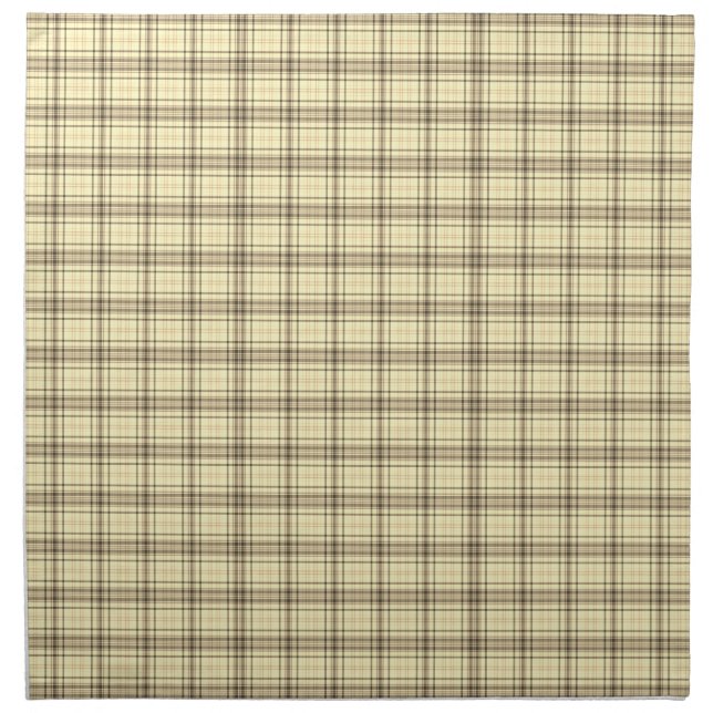 Brown Plaid Cloth Napkin (Front)