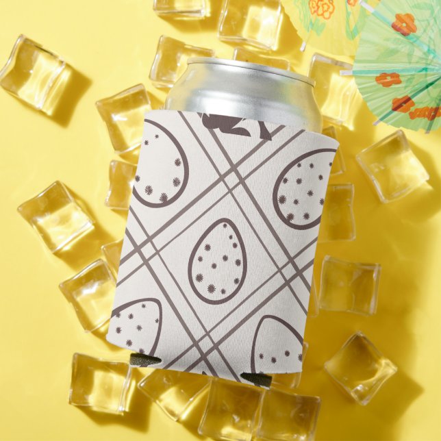 Brown Plaid Easter   Can Cooler (In Situ Summer)