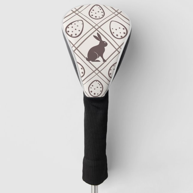 Brown Plaid Easter   Golf Head Cover (Front)