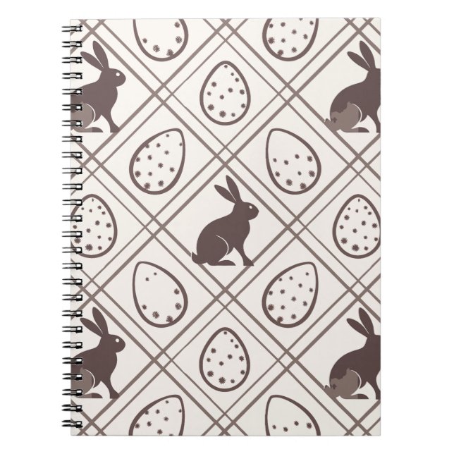 Brown Plaid Easter   Notebook (Front)