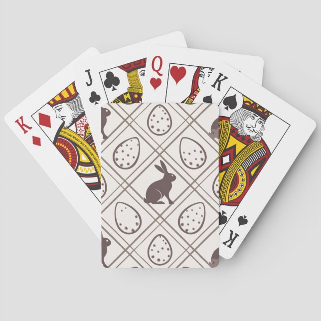 Brown Plaid Easter   Poker Cards (Back)