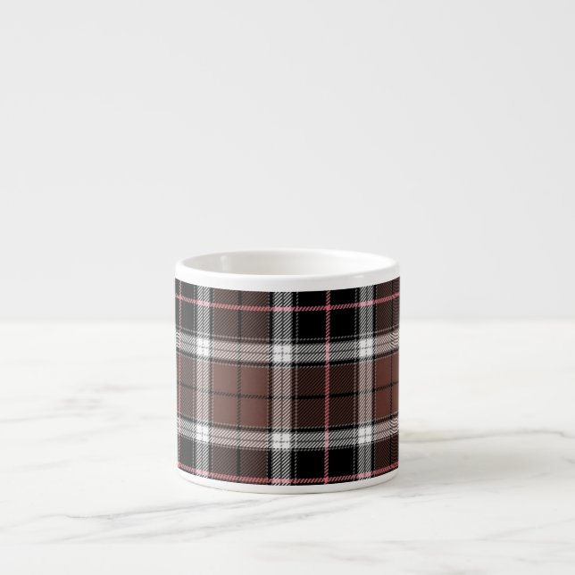 Brown Plaid Espresso Cup (Front)