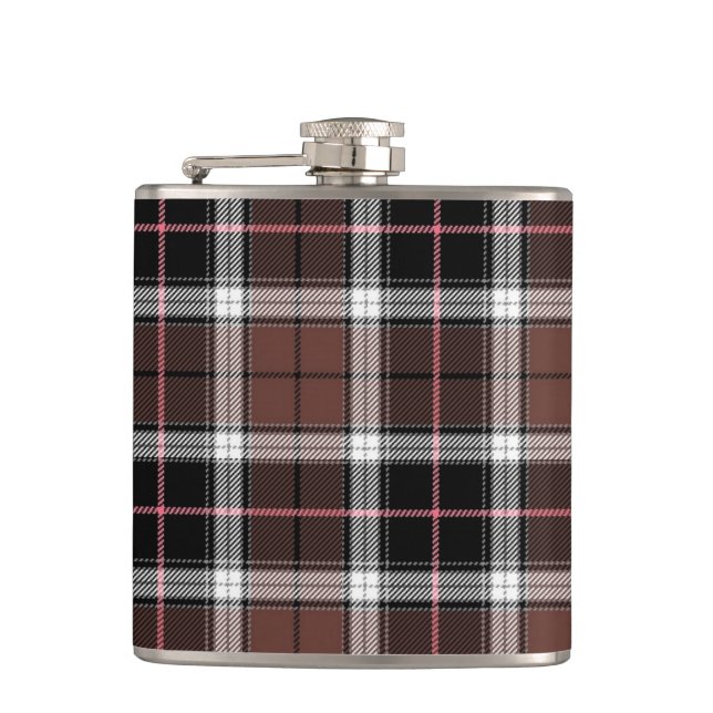 Brown Plaid Flask (Front)