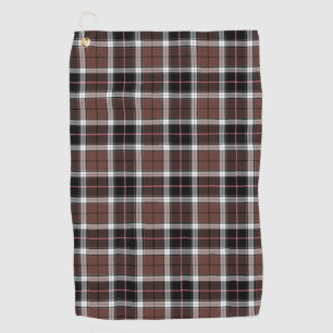 Brown Plaid Golf Towel