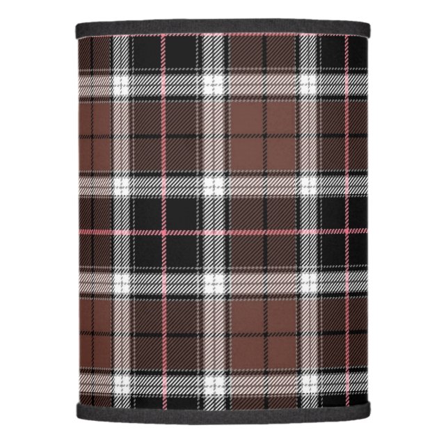 Brown Plaid Lamp Shade (Front)