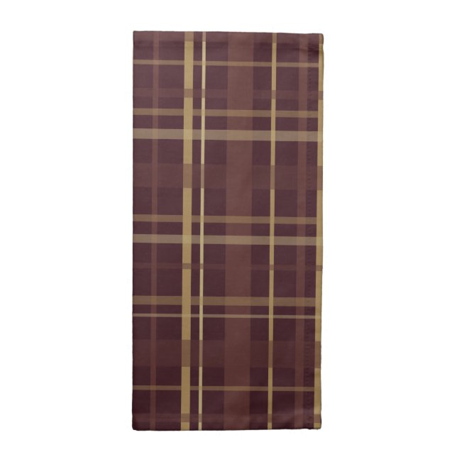 Brown Plaid Napkin (Half Fold)
