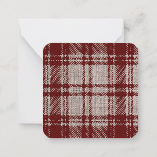 Brown Plaid Note card