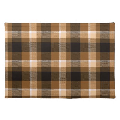 Brown Plaid pattern Placemat