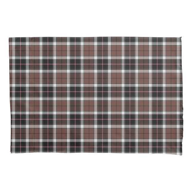 Brown Plaid Pillow Case (Front)