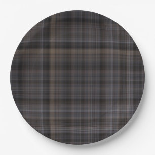 Brown Plaid (soe) Paper Plates