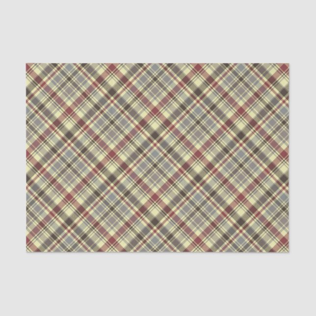 Brown Plaid  Tissue Paper (Front)