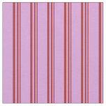 [ Thumbnail: Brown & Plum Colored Lined Pattern Fabric ]