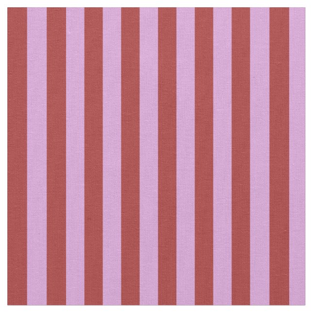 Brown & Plum Colored Stripes/Lines Pattern Fabric (Close Up)