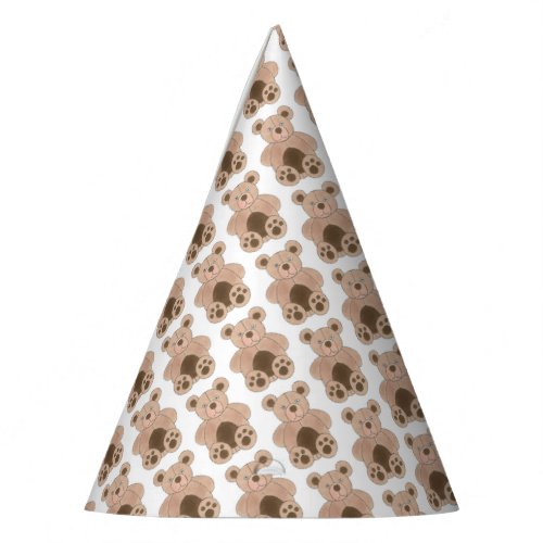 Brown Plush Toy Teddy Bear Stuffed Animal Birthday Party Hat