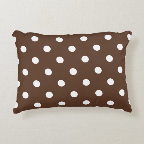 Brown Polka Dot Decorative Pillow