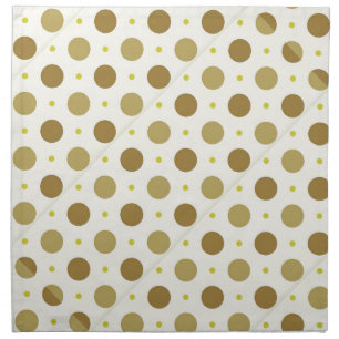 Brown Polka Dot Retro Design Cloth Napkin