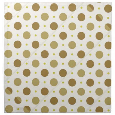 Brown Polka Dot Retro Design Cloth Napkin