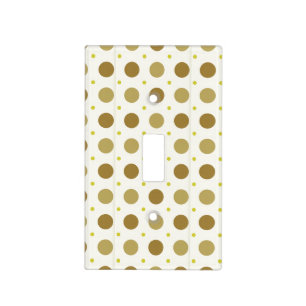 Brown Polka Dot Retro Design Light Switch Cover