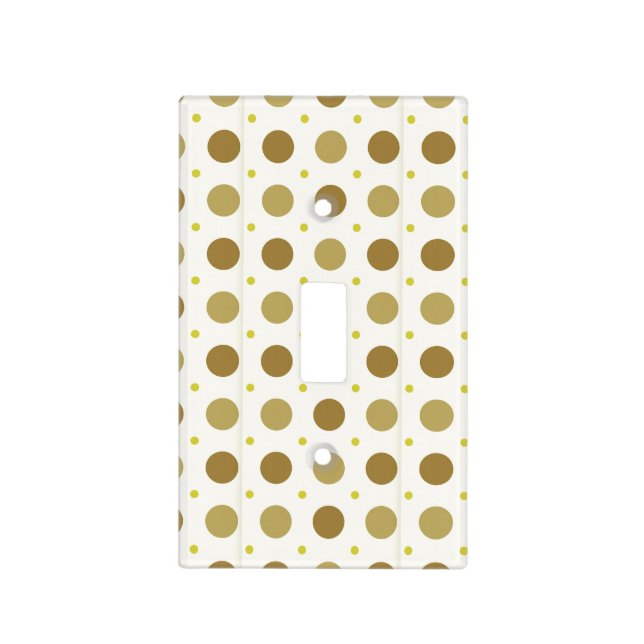 Brown Polka Dot Retro Design Light Switch Cover (Front)