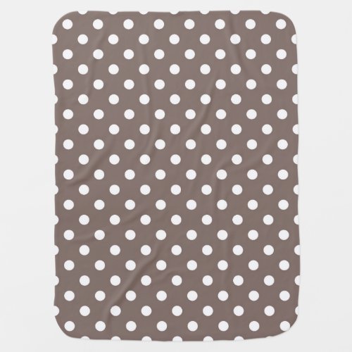 Brown Polka Dots Baby Blanket