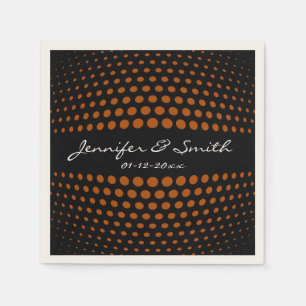 Brown polka dots pattern paper napkins