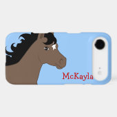 Brown Pony Personalized iPod Case (Back (Horizontal))