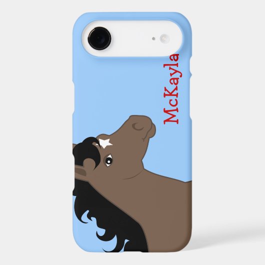 Brown Pony Personalized iPod Case (Back)